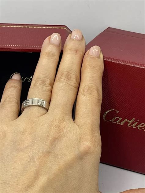 cartier thin love ring|cartier love ring real.